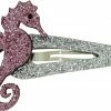 Milk & Soda GLITTER SEAHORSE HAIR CLIP PINK