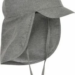 En Fant Sun Hat W. String Mid Grey Melange