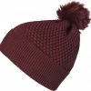 Mp Denmark CHUNKY OSLO Beanie W Fake Fur WINE RED
