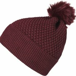 Mp Denmark CHUNKY OSLO Beanie W Fake Fur WINE RED