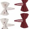 Konges Sløjd 4-PACK TULLE BOWIE HAIRCLIPS MULTI STAR/RED