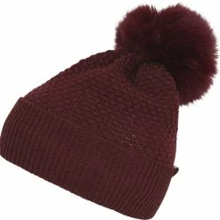 Mp Denmark Chunky Oslo Beanie W Fake Fur Red