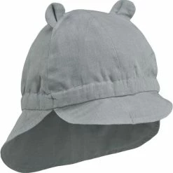 Liewood Gorm Linen Sun Hat Blue Fog