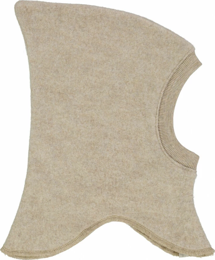 Wheat Wool Fleece Balaclave Khaki Melange 2 Wheat Wool Fleece Balaclave Khaki Melange - Billede 2