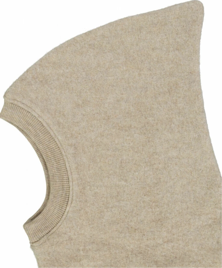 Wheat Wool Fleece Balaclave Khaki Melange 3 Wheat Wool Fleece Balaclave Khaki Melange - Billede 3