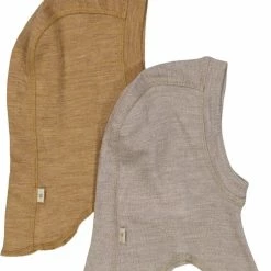 Wheat Sæt Af To Uld Elefanthuer Felix Clay Khaki