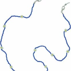 Milk & Soda BEADED DAISY SUNGLASSES CHAIN BLUE