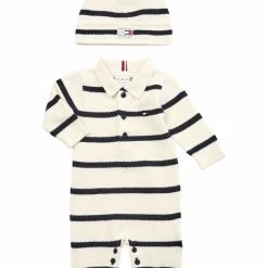 Mikk-line butik 36 Tommy Hilfiger BABY COVERALL BEANIE GIFTPACK Desert Sky