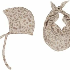 Wheat Sæt Af 1 Uldtørklæde Og 1 Uldkyse Beige Chestnut