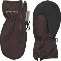 En Fant Mittens W. Zipper Coffee Bean