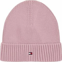 Tommy Hilfiger SMALL FLAG BEANIE Pink Shade