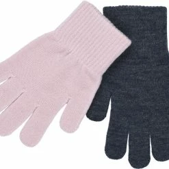 Mp Denmark 2-PACK GLOVES / 2 Colours Grey-Rose