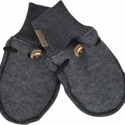 Mikk-Line Wool Mittens Anthracite Melang