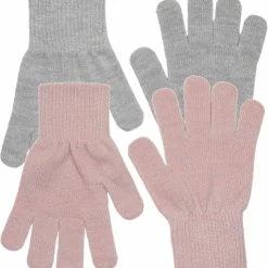 Melton 2-PACK GLOVES - 2 Colours W. Lurex Rød