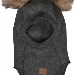 Mikk-Line Wool Fullface W. Pom Pom Anthracite Melang