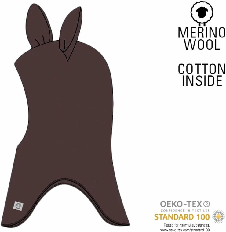 Mikk-Line Wool Fullface - Ears Decadent Chocolat 1 Mikk-Line Wool Fullface - Ears Decadent Chocolat